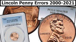 2000-2021 Lincoln Penny Errors & Varieties Complete Guide - Values & Clear Explanation