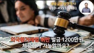 외국환거래법 위반 벌금1200만원 체류허가 성공사례
