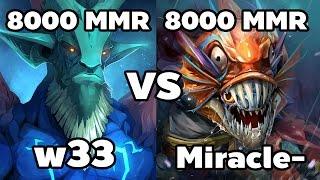 w33 8000MMR Plays Leshrac vs Miracle- 8000MMR Plays slark  - Ranked Match Dota 2 Gameplay