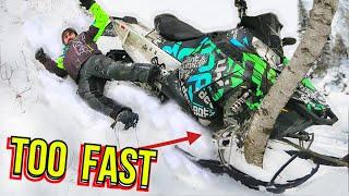 First Snowmobile Ride of The Season Ends In TWO WRECKS !!