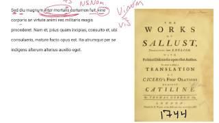 LatinPerDiem Latin Lessons: Sallust, Bellum Catilinae 3