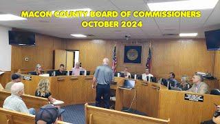 Macon County Board of Commissioners (October 2024) | Macon Media