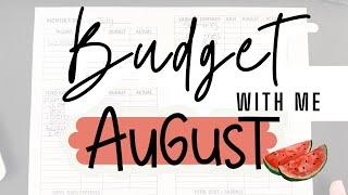 AUGUST 2024 Budget with Me...Real Life Budget as a Family of 5 in the Midwest