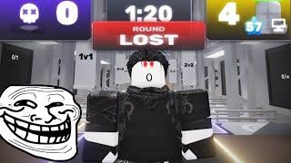 Acting like a BOT then POPPING OFF in roblox rivals