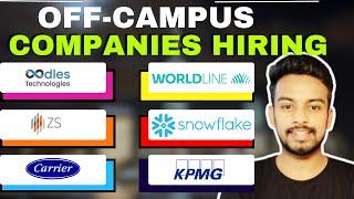 Oodles, Wordline, ZS Latest Hiring | OFF Campus Drive For 2025, 2024, 2023 Batch | Fresher Jobs