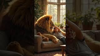Lion and man love each other./Lion/King of the Jungle/Wild Tale #lionhead