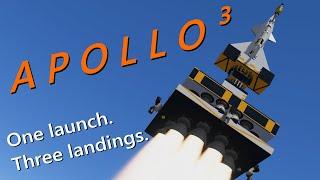 Apollo³ - To the Moon and back THREE TIMES in one launch! KSP RSS/RO