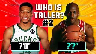 GUESS WHO IS TALLER #2 | TNQ #nba #nbaquiz #nbatrivia