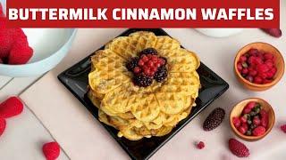 How To Make Buttermilk Cinnamon Waffles | Easy Homemade Waffle Recipe