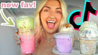 TRYING VIRAL TIKTOK STARBUCKS DRINKS! Round 2!