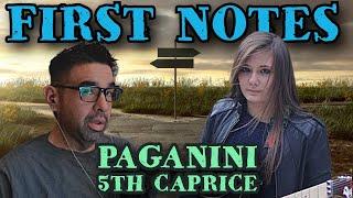 SHORT BUT SWEET!!! Reacting to "Paganini 5th Caprice" by Tina S - Dino's First Notes