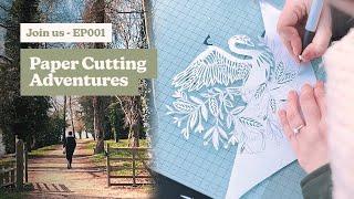 Paper Cutting Adventures 001 : Join us in Stowe, National Trust  Outdoor Studio Vlog