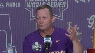 LSU Jay Johnson pre CWS Title series press conference