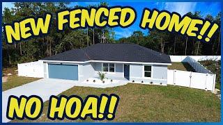 2024 New Construction Home for Sale in Ocala, FL. Fenced in and Move-in-Ready!! Full Tour.