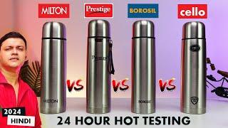 Milton,Cello,Prestige,Borosil Thermosteel Flask 24 Hour Real Test | Which Is Best | Sushant Roy SDS