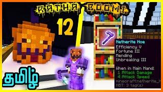 OP NETHERITE HOE!!! Minecraft Tamil SMP #12 RathaBOOMI || தமிழ் || WizardCraft Tamil