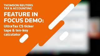 Feature in Focus Demo: UltraTax CS ticker tape & ten-key calculator