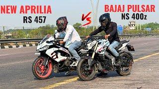 Aprilia RS 457 vs Pulsar NS 400Z DRAG RACE Showdown #apriliars457 #bajajns400z #dragrace