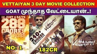 Vettaiyan Movie 5th Day Box Office Collection, Vettaiyan Vs The Goat, Rajinikanth, Vijay, Vettaiyan