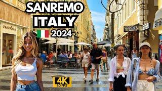 Sanremo Italy: 4k walkthrough - walking tour in the center of Sanremo Italy