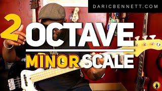 HOW TO PLAY TWO (2) OCTAVE MINOR SCALE | Bass Guitar Tips ~Daric Bennett's Bass Lessons