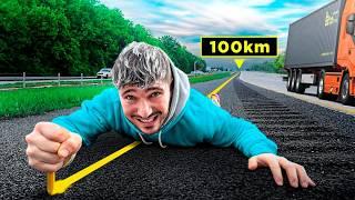 TRACER UNE LIGNE DE 100KM ! (avec une craie)