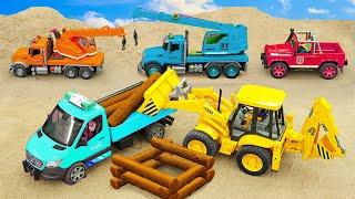 Yellow cars, police cars, fire trucks, cement trucks, trucks - Catching criminals - HP DIY Farm