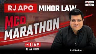 Rajasthan APO MCQ Marathon By Nitesh Sir | Minor Laws | Most Important MCQs Question | Tricks