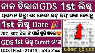 ODISHA GDS RESULT 2025/Odisha GDS Result 10th Pass Job 2025/Odisha District Wise GDS Cutofflist 2025