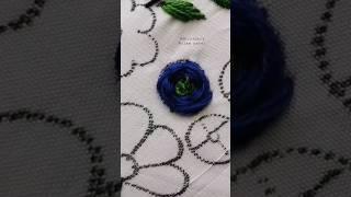 Woven rose embroidery design..#shorts