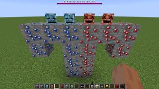 what if you create a CREEPER MIX ORES in MINECRAFT