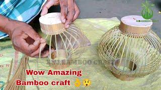 Wow Amazing  How to make Bamboo Globe hanging lamp. ️