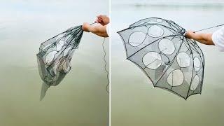How to Use Foldable Umbrella Fishing Net 2021