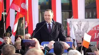 Karol Nawrocki w Jaworznie - spotkanie z mieszkańcami na Rynku