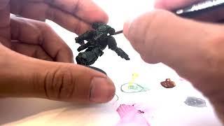 Painting a Salamander Space Marine