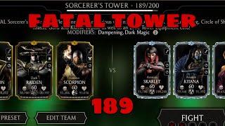 mortal kombat mobile - sorceror's fatal tower battle 189