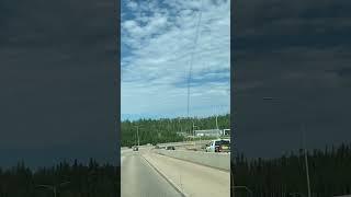 Crossing the Bridge in Fort McMurray Alberta Canada