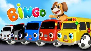 BINGO | Nursery Rhymes | Baby Song |  Dog &  3D Car Kids Songs | Baby Car Songs TV