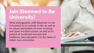 Jain University Kochi News   Why should you choose Jain University