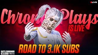 ROAD TO 3.1K SUBS  | BGMI LIVE  | CHRONOS PLAYS is LIVE #bgmi #pubgmobile #pubg