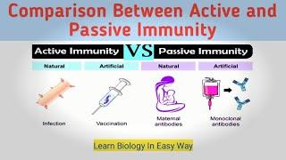 difference between active and passive immunity notes | class12biology #immunology #biology