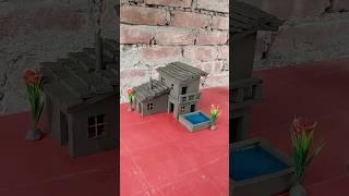 Miniature clay house  || #clayhouse #mudhouse #craft