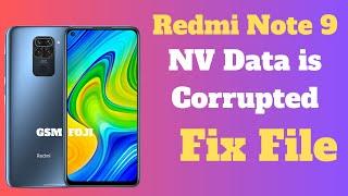 Redmi Note 9 NV Data is Corrupted Fix | NV Data File | 100% Tested File | By GSM FOJI