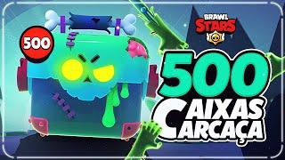 ABRI 500 CAIXAS CARCAÇA em UMA CONTA INICIANTE no BRAWL STARS! E O RESULTADO FOI 