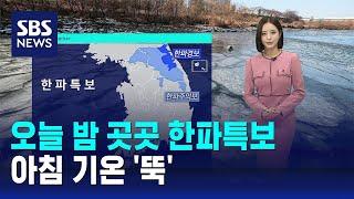 [날씨] 오늘 밤 곳곳 한파특보…아침 기온 '뚝' / SBS