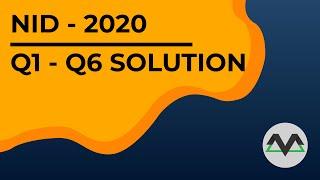 NID 2020 Question Paper Solved | Analysis | Part A | Question 1 - 6 | MDES