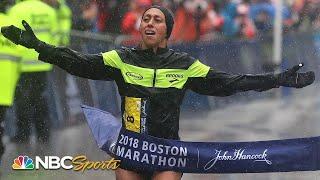 Driving rain, porta-potties & camaraderie: Des Linden's epic 2018 Boston Marathon win had it all