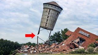 Most Dramatic Water Tower and Silo Collapses Compilation