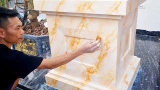 Construction Techniques for Imitation Stone Paint on House Columns - Fast and Skillful Crafts