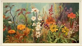 Botanical Beauty Cottagecore Fall Decor, Rustic Vintage Impressionist Painting | Frame TV Art